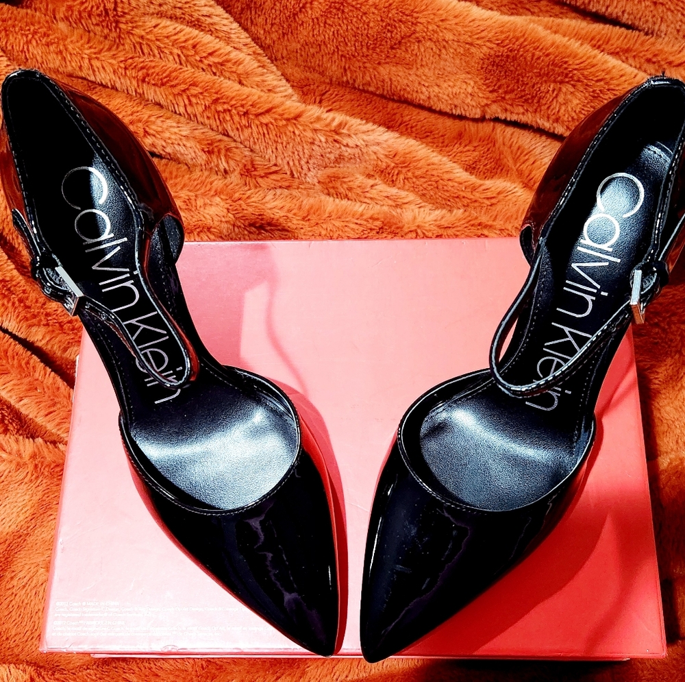 Calvin Klein Black Patent Leather Heels